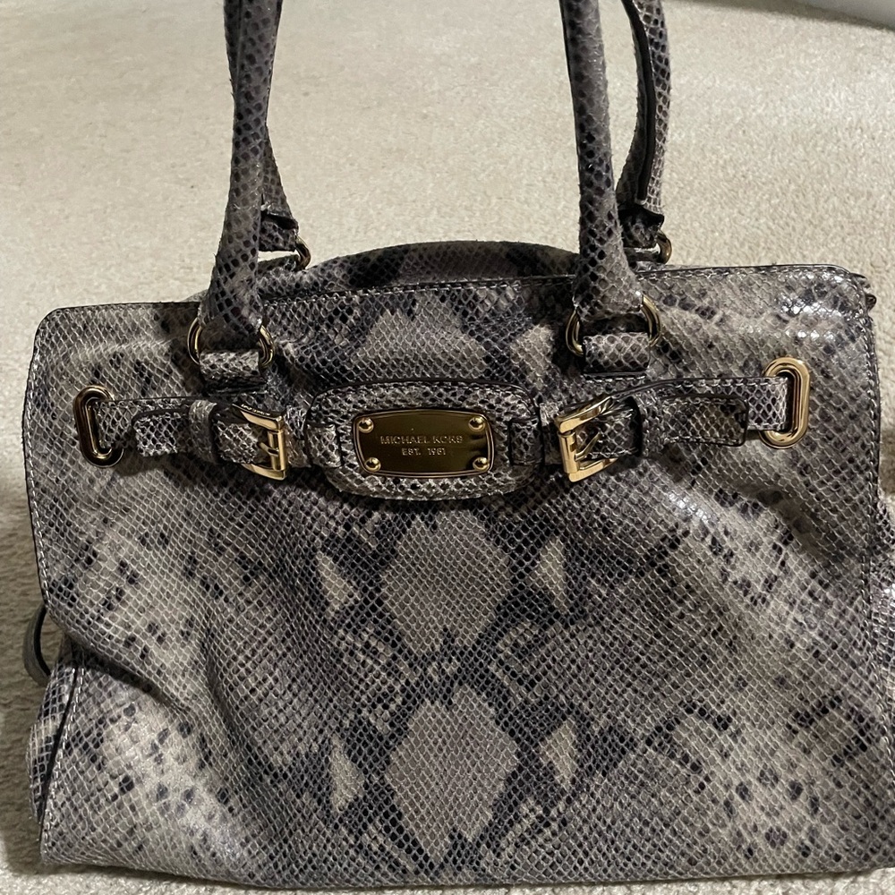 Michael Kors Hamilton Python Print Bag - image 1